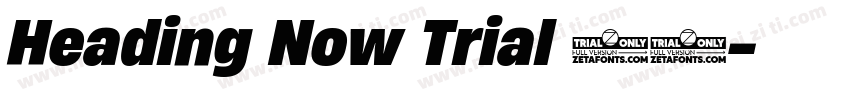 Heading Now Trial 67字体转换